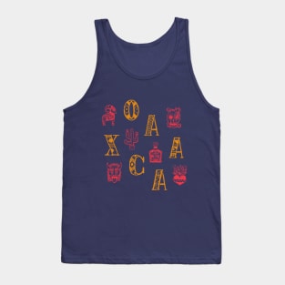 Oaxaca Alphabets - Indigo Blue Tank Top